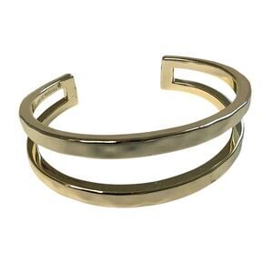 Kendra Scott Gold Tone Calla Cuff Double Cuff Bracelet Minimalist A1-16